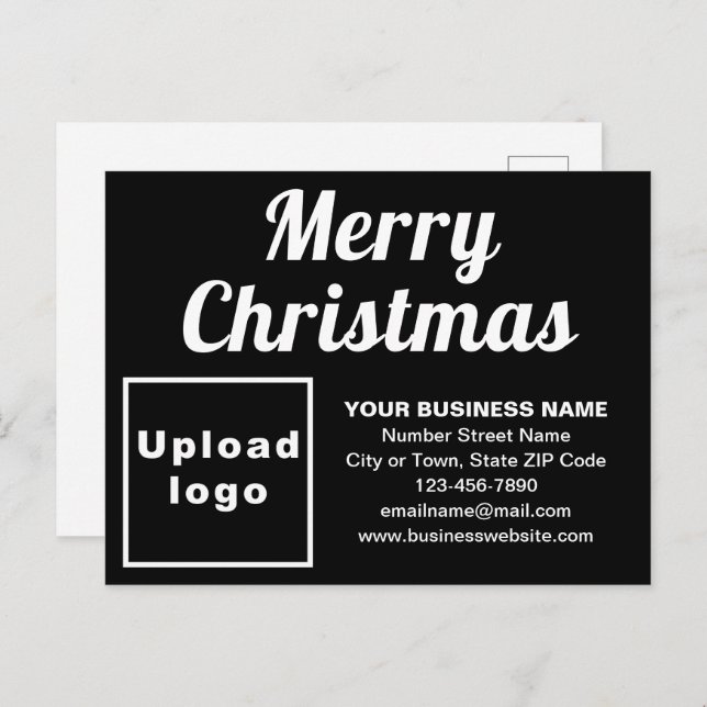 Business Christmas Black Holiday Postcard (Front/Back)