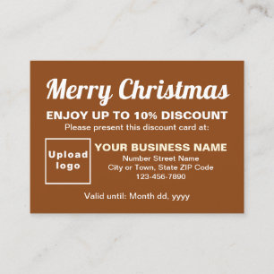 Business Christmas Brown Discount Card