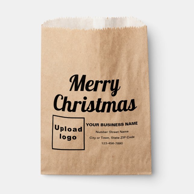 Business Christmas Brown Favour Bag (Front)