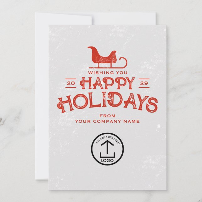 Business Christmas Card Clients Customer Employees (Front)