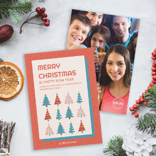 Business Christmas Company Photo Logo Holiday Card