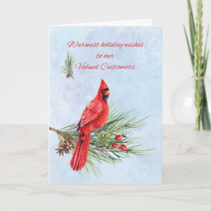 Business Christmas Customer Appreciation Cardinal Card