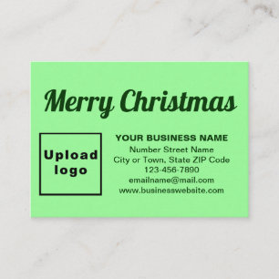 Business Christmas Greeting on Light Green Enclosure Card