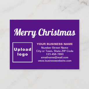 Business Christmas Greeting on Purple Enclosure Card