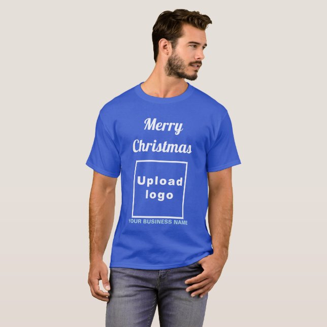 Business Christmas Greeting on Royal Blue T-Shirt (Front Full)