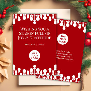 Business Christmas Greeting Simple Design Holiday Card