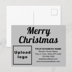 Business Christmas Grey Holiday Postcard