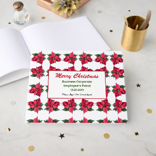 Business Christmas Happy Holidays Custom           Guest Book
