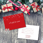 Business Christmas Holiday Gift Certificate<br><div class="desc">Business Christmas holiday gift certificate featuring falling snowflakes on a red background with modern text. Personalise with your company details and gift information on the reverse. Designed by Thisisnotme©</div>