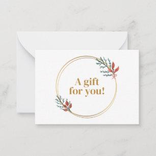 Business Christmas Holiday Gift Certificate Card