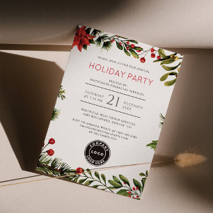 Business Christmas Holiday Party Invitation