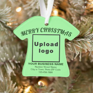 Business Christmas Light Green Shirt Shape Acrylic Ornament