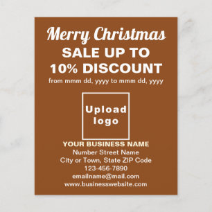 Business Christmas Sale on Brown Flyer
