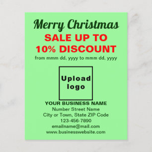 Business Christmas Sale on Light Green Flyer