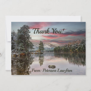 Business Christmas Thank You Snowy Landscape Card
