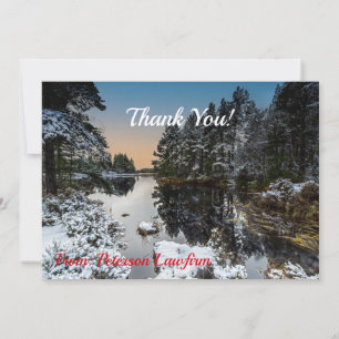Business Christmas Thank You Winter Landscape Card