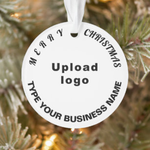 Business Christmas White Circle Acrylic Ornament