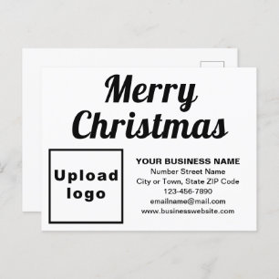 Business Christmas White Holiday Postcard