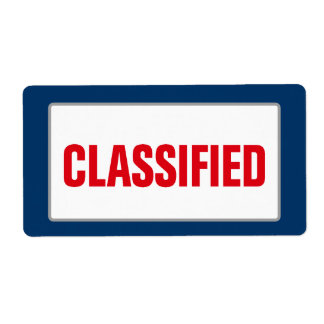 Business CLASSIFIED Label (Large)