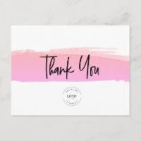 Business Client Appreciation pink Brush stroke