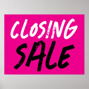 Business Closing Sale Sign, Retail Clearance Sale Poster