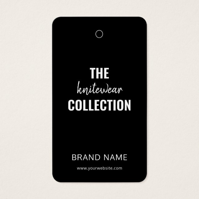 Business Clothing Modern Hang Tag (Front)