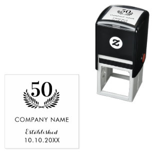 Business comapany name established year self-inking stamp