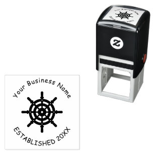 Business comapany steering wheel maritime self-inking stamp