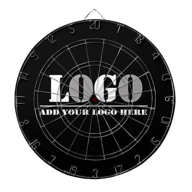 Business Company Black Create Your Own Picture   Dartboard (Front)