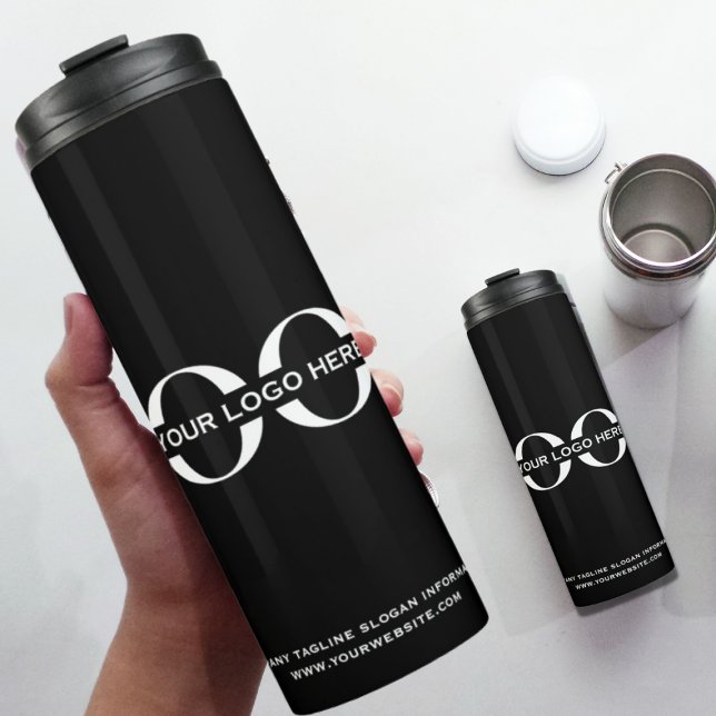 Business Company Corporate Logo Minimalist Thermal Tumbler (Creator Uploaded)