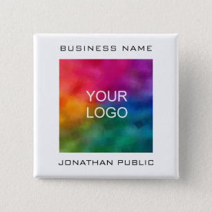 Business Company Corporate Logo Text Template 15 Cm Square Badge