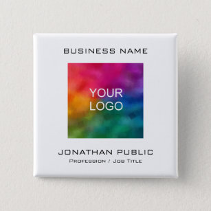 Business Company Corporate Logo Text Template 15 Cm Square Badge