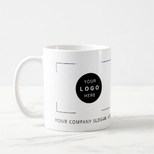 Business company custom logo branded coffee mug