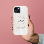 Business Company Custom Logo & Text Chic Marble    iPhone 13 Case<br><div class="desc">Promote your business with this cool iPhone case,  featuring marble background,  custom logo & text. Easily add your details by clicking on the "personalise" option.</div>