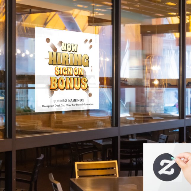 Business Company Jobs Now Hiring Employees Custom (Restaurant Window)