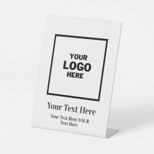 Business company logo brand pedestal sign