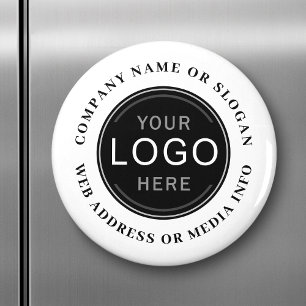 Business Company Logo Brand Photo Black Modern Magnet