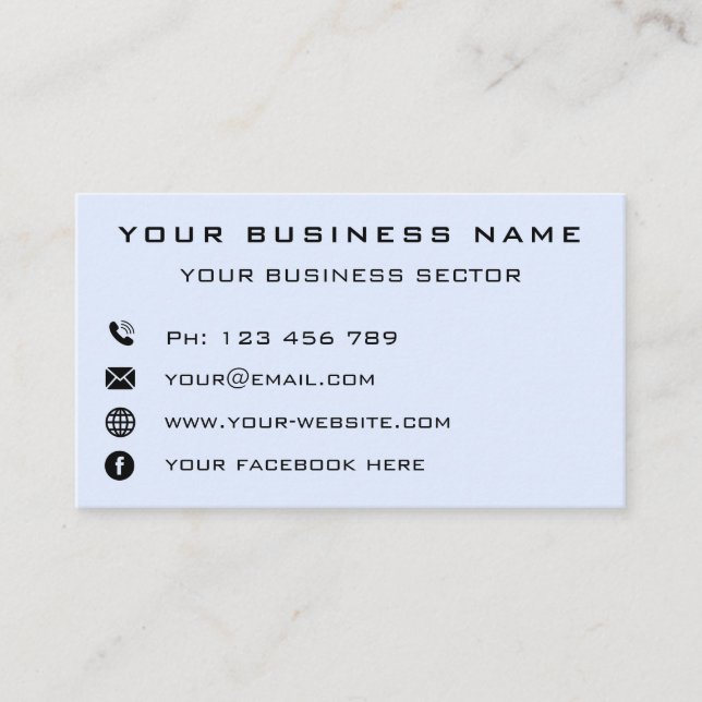 Business Company Logo Contact Info Professional - Business Card (Front)