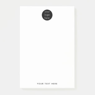 Business Company Logo Custom Text Post-it Notes