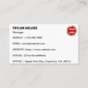 Business Company Logo CUSTOMIZABLE Card