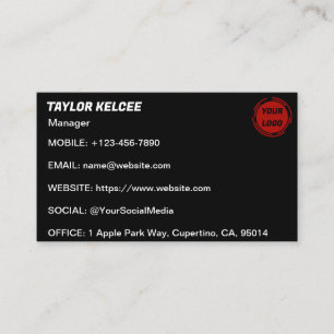 Business Company Logo CUSTOMIZABLE Card