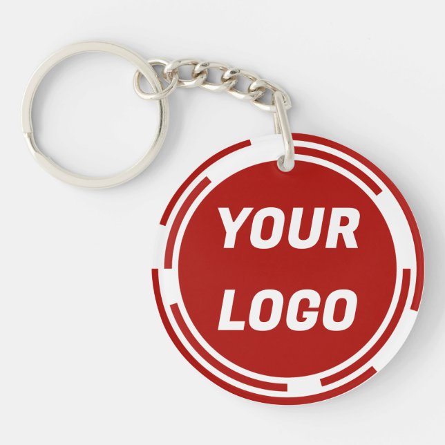 Business Company Logo CUSTOMIZABLE  Key Ring (Front)