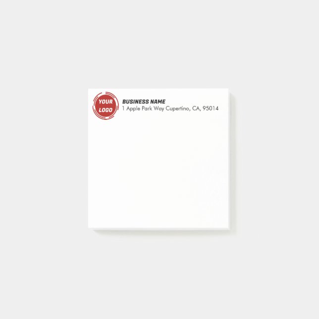 Business Company Logo CUSTOMIZABLE  Post-it Notes (Front)