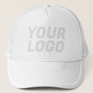 Business Company Logo CUSTOMIZABLE White Trucker Hat