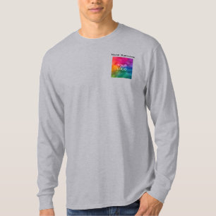 Business Company Logo Front Pocket Design Men's T-Shirt