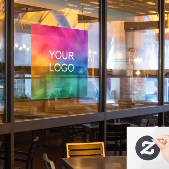 Business Company Logo Here Modern Minimal Clean (Restaurant Window)