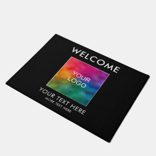 Business Company Logo Here Welcome Mat Custom