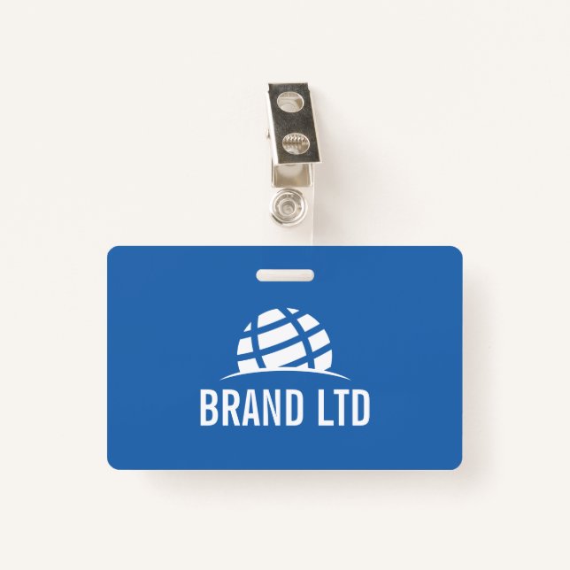 Business Company Logo ID Badge (Front with Clip)