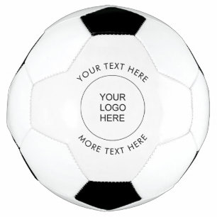 Business Company Logo Image Text Template Custom Soccer Ball