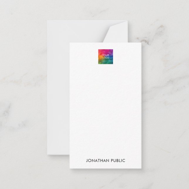 Business Company Logo Name Here Modern Vertical Card (Front)